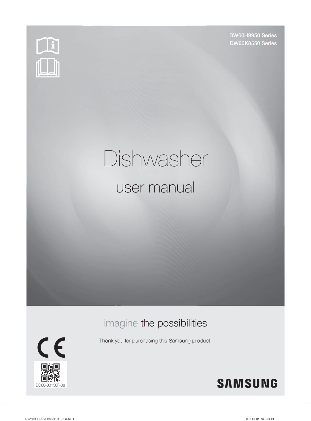 Samsung DW60H9950FW/TR, DW60H9950FS/TR manual Dishwasher 