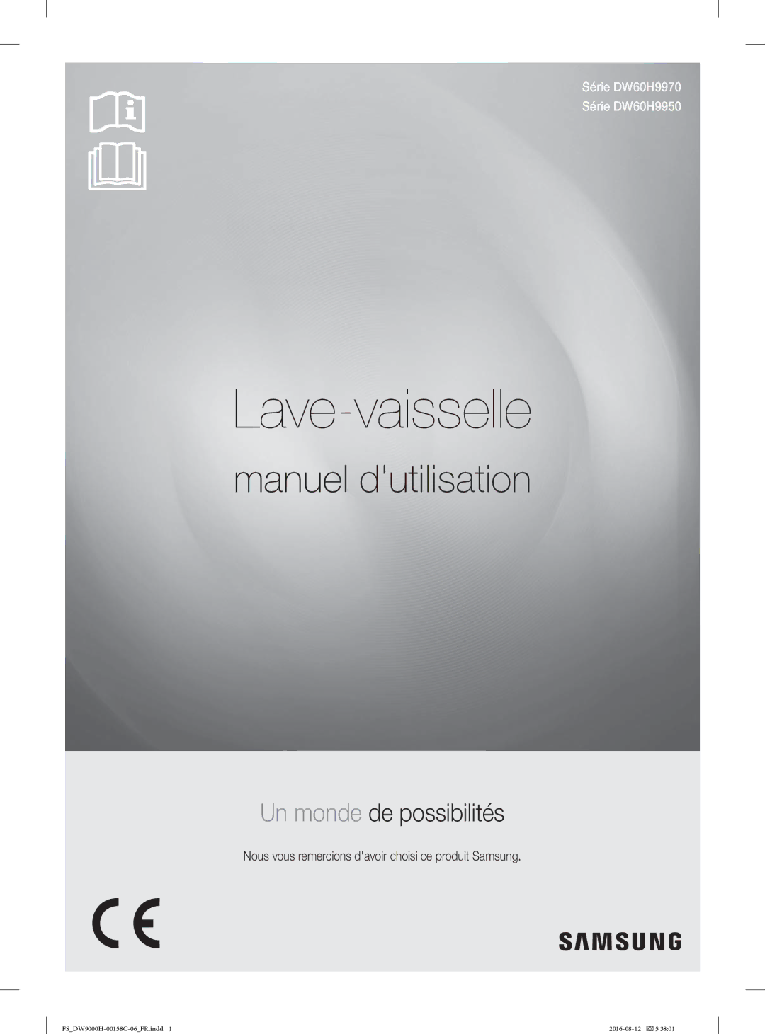 Samsung DW60H9970FS/EF manual Lave-vaisselle 