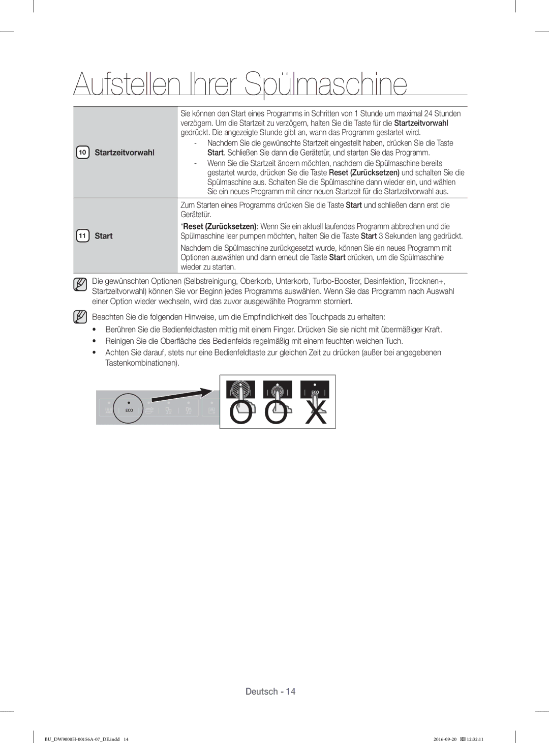 Samsung DW60H9970US/EO, DW60H9970US/EF, DW60J9950SS/EF, DW60J9970BB/EG, DW60HDK70US/EF manual Aufstellen Ihrer Spülmaschine 