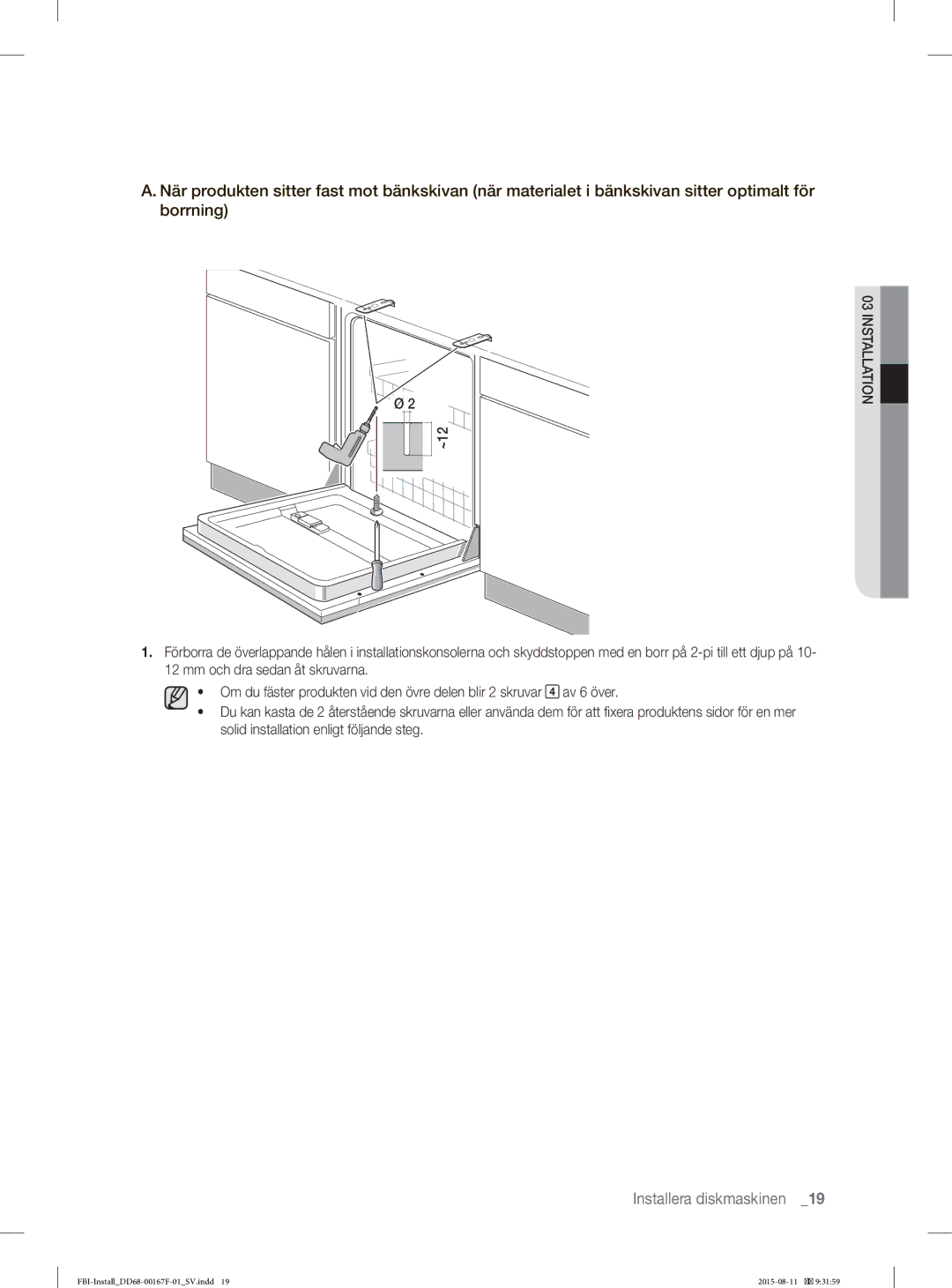 Samsung DW60J9970BB/EE manual ~12 