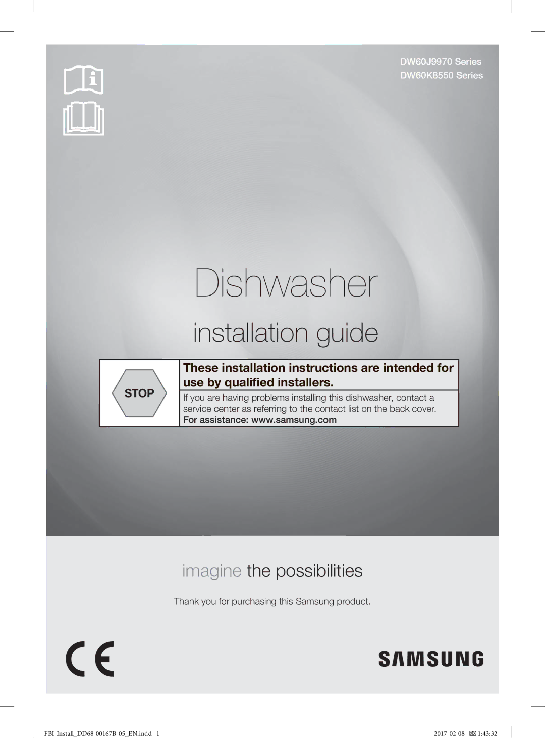 Samsung DW60J9970BB/EG manual Dishwasher 