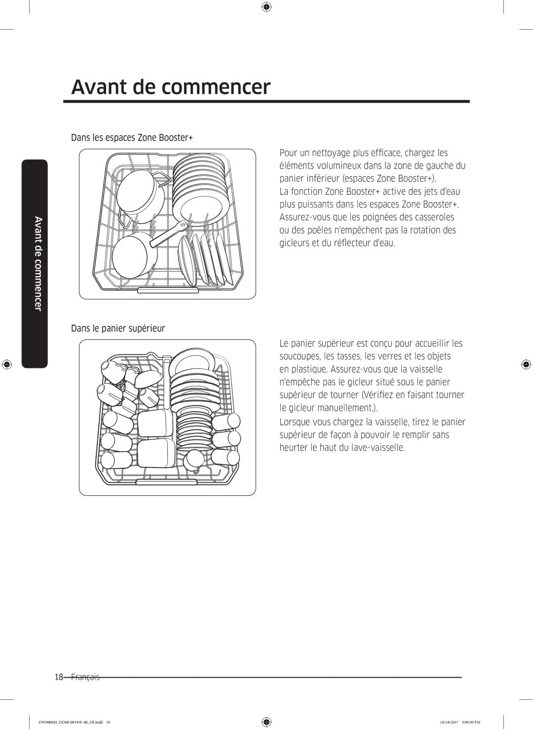 Samsung DW60M9970US/ET, DW60M9530BB/ET, DW60M9550BB/ET manual Avant de commencer 