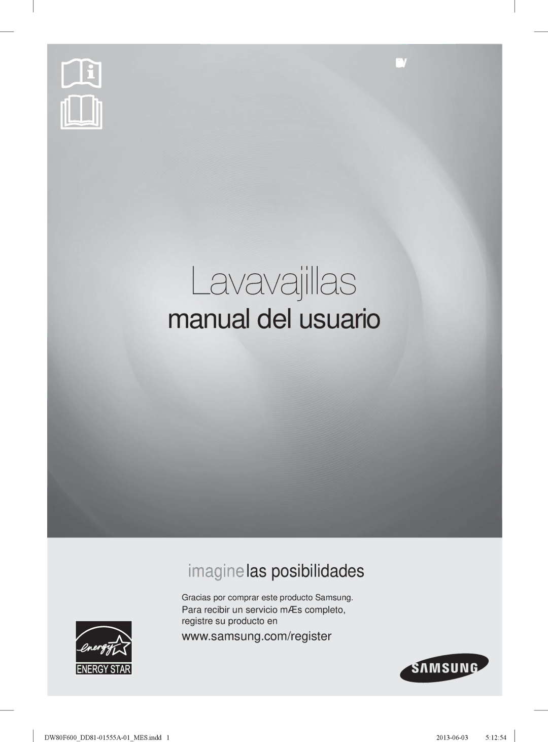 Samsung DW80F600UTB, DW80F600UTW, DW80F600UTS user manual Lavavajillas, Gracias por comprar este producto Samsung 