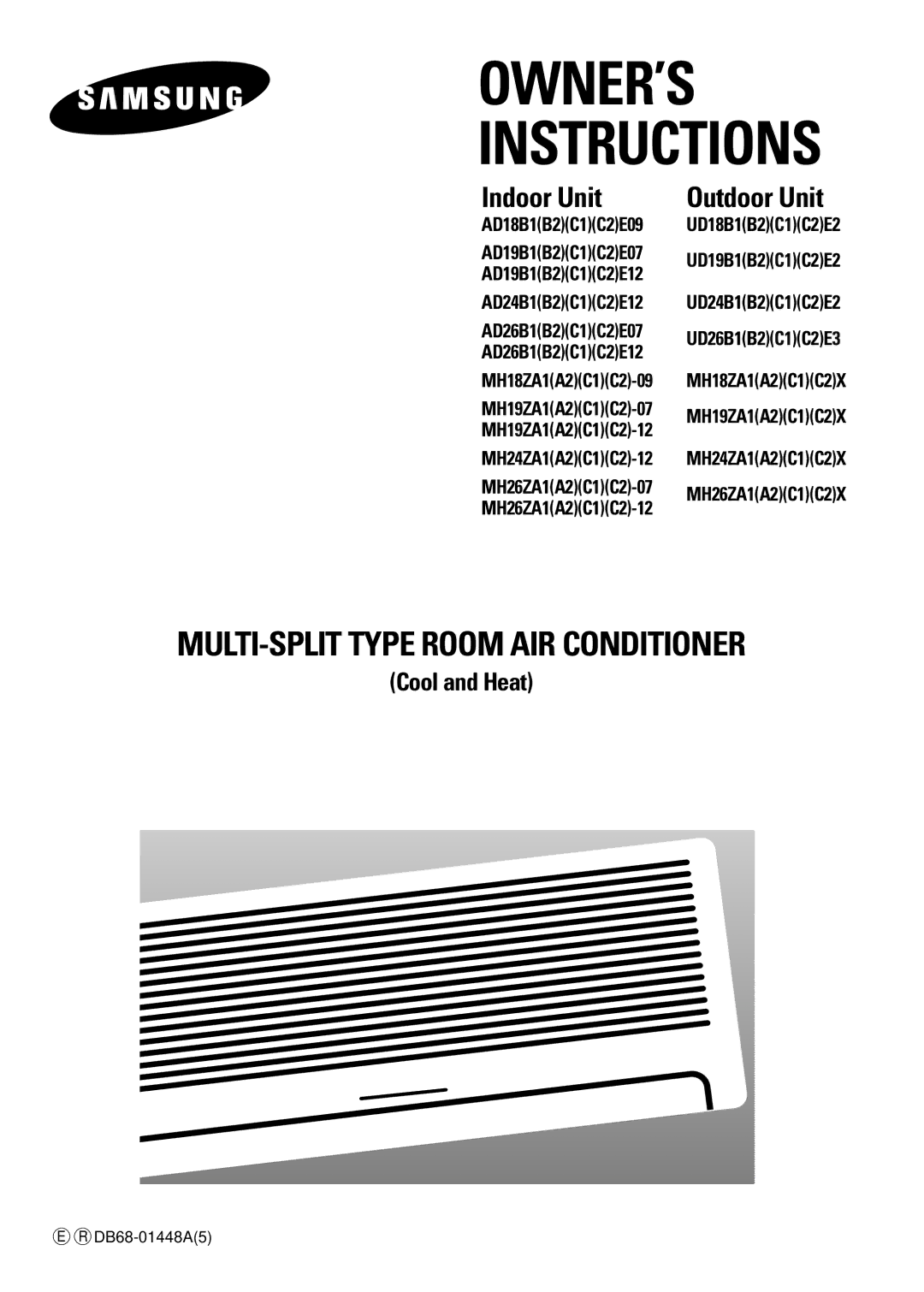 Samsung E R DB68-01448A(5) manual OWNER’S Instructions 