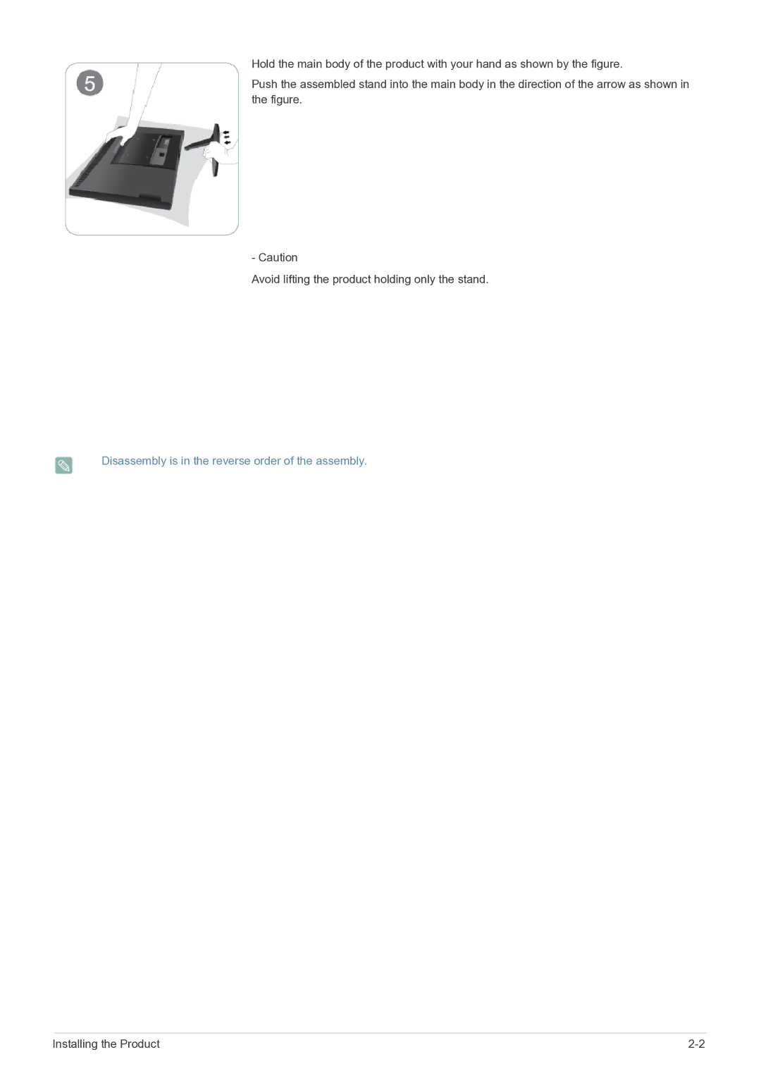 Samsung E1720NR user manual Disassembly is in the reverse order of the assembly 