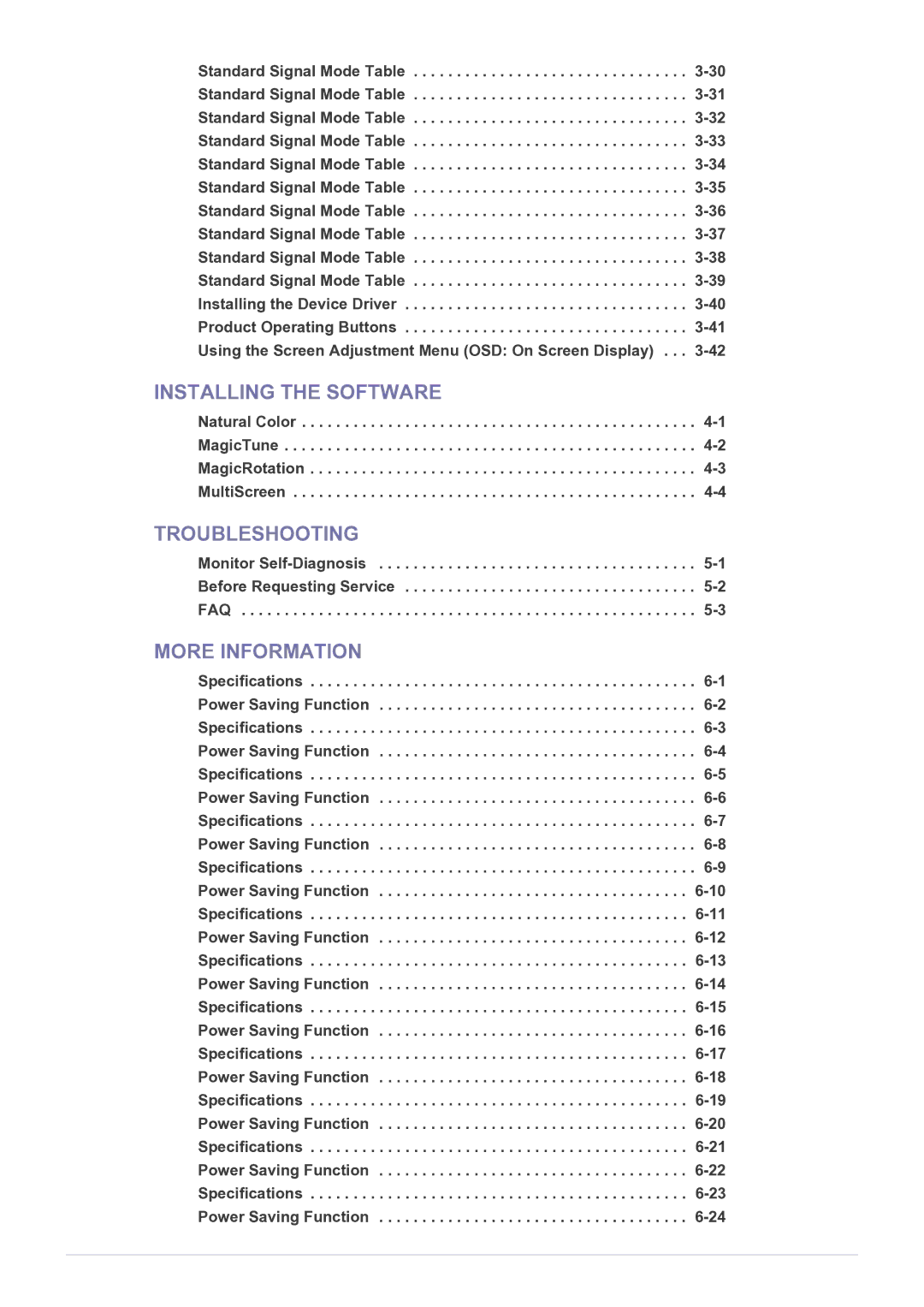 Samsung E1720NR user manual Installing the Software 