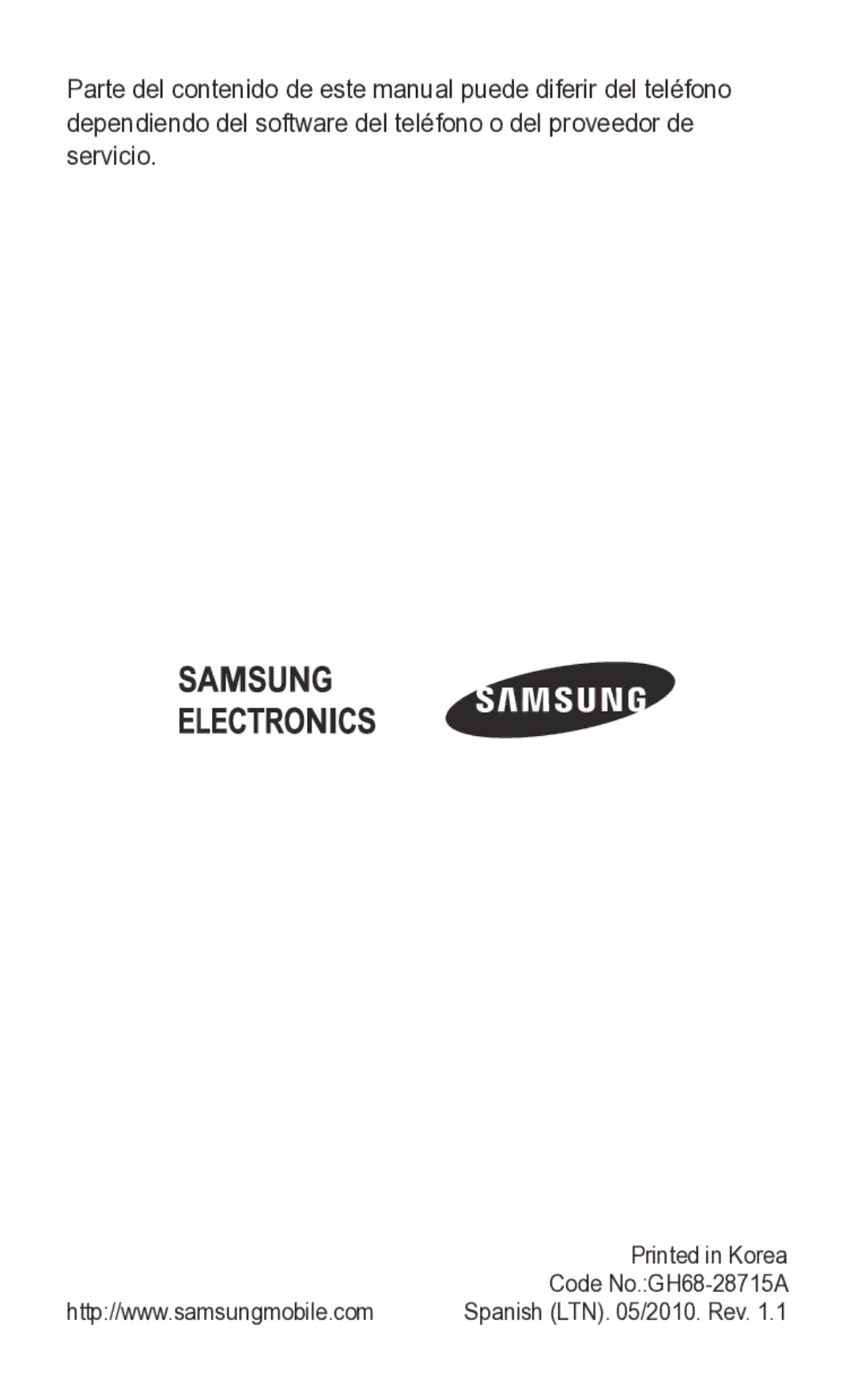 Samsung E2121L manual Spanish LTN /2010. Rev 