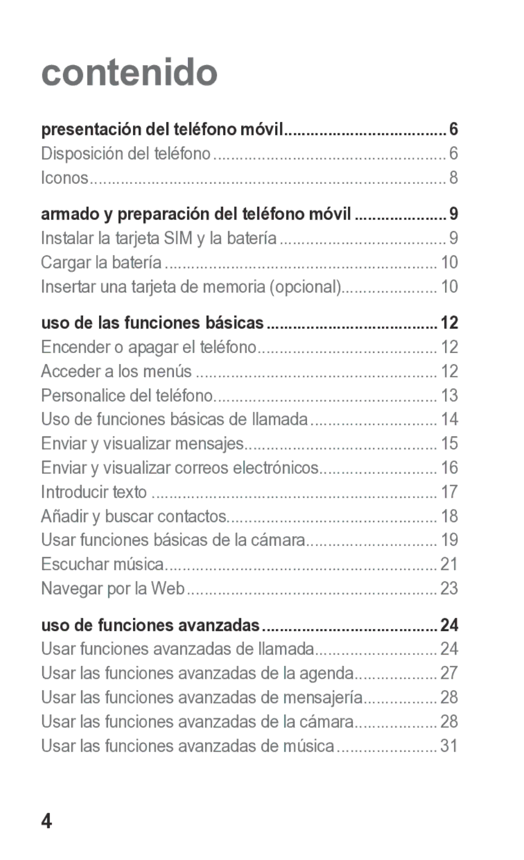 Samsung E2121L manual Contenido 