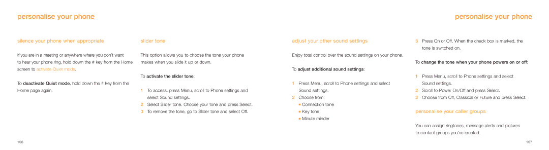 Samsung E800 manual Personalise your caller groups, Press On or Off. When the check box is marked, Tone is switched on 