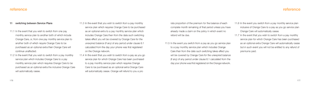 Samsung E800 manual Switching between Service Plans 