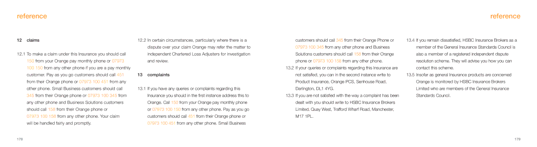 Samsung E800 manual Claims 