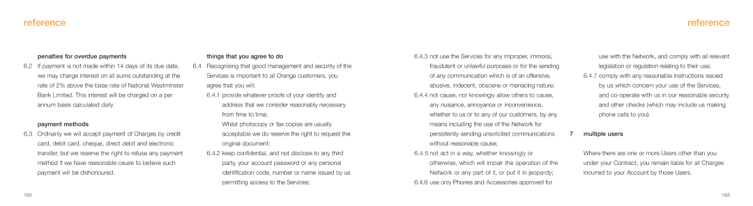 Samsung E800 manual Penalties for overdue payments, Payment methods, Legislation or regulation relating to their use 