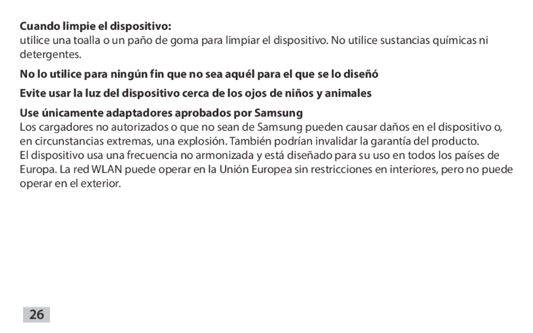 Samsung EAD-T10EDEGSER, EAD-T10EDEGSTD manual Cuando limpie el dispositivo 