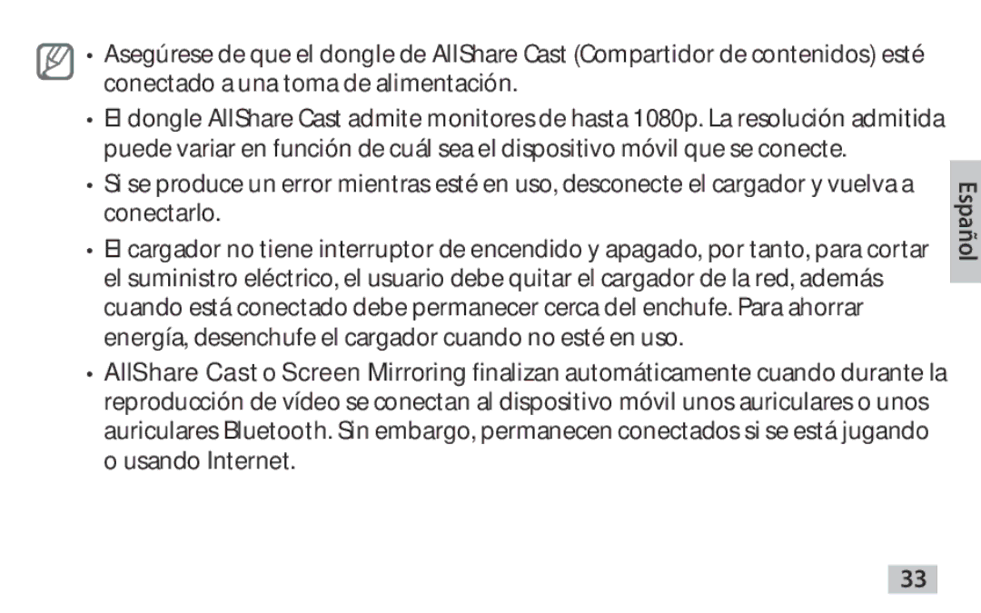 Samsung EAD-T10EDEGSTD, EAD-T10EDEGSER manual Español 