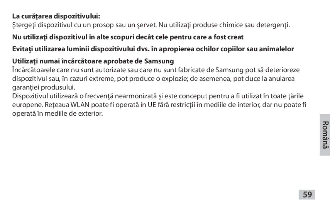 Samsung EAD-T10EDEGSTD, EAD-T10EDEGSER manual La curăţarea dispozitivului, Română 