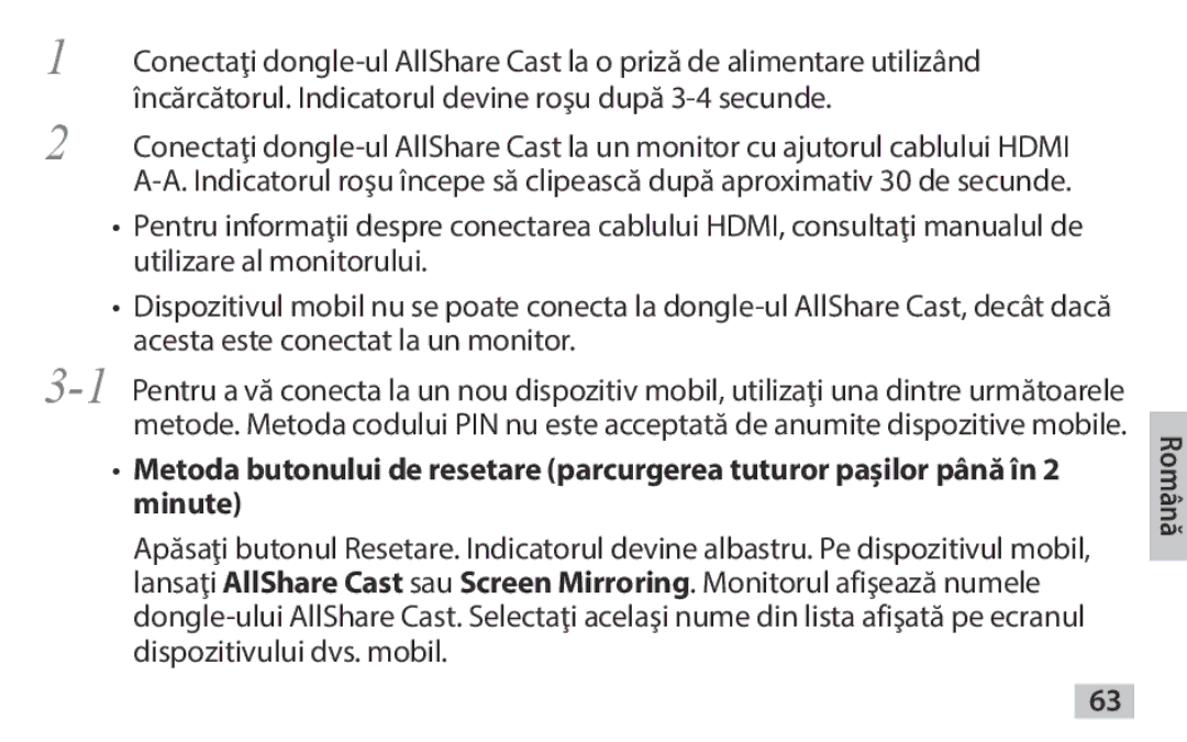 Samsung EAD-T10EDEGSTD, EAD-T10EDEGSER manual Română 