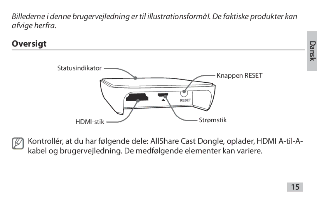 Samsung EAD-T10EDEGSTD, EAD-T10EDEGSER manual Oversigt 