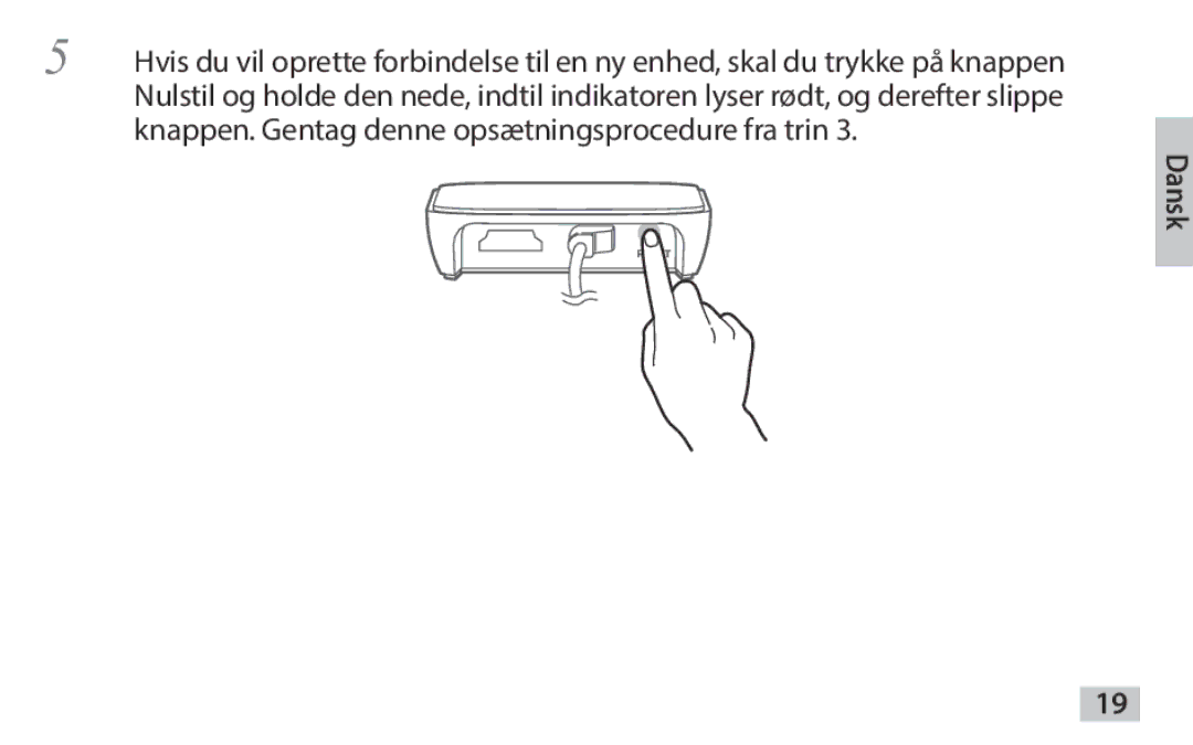 Samsung EAD-T10EDEGSTD, EAD-T10EDEGSER manual Dansk 