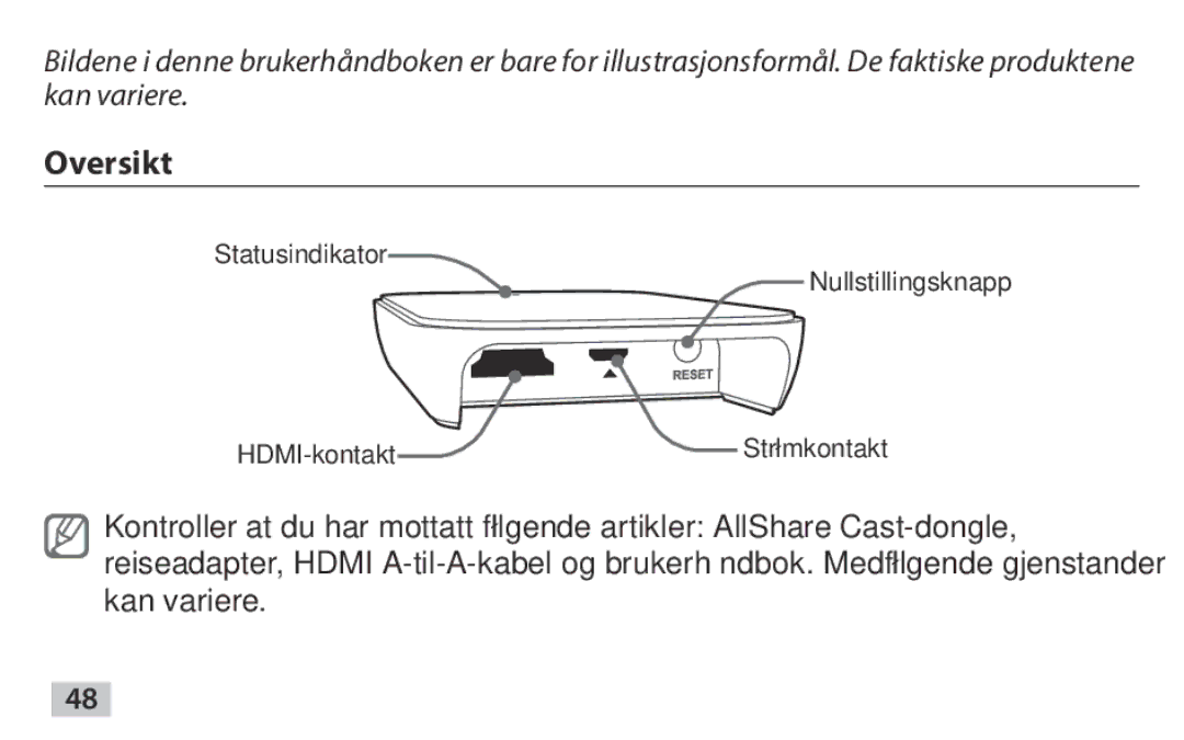 Samsung EAD-T10EDEGSER, EAD-T10EDEGSTD manual Oversikt 