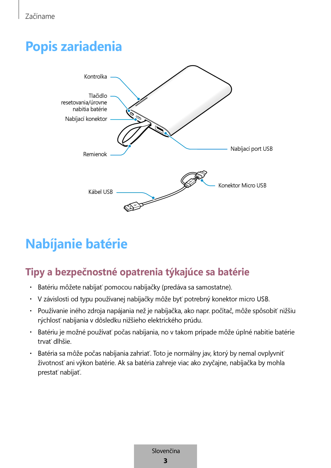 Samsung EB-PG950CSEGWW, EB-PG950CNEGWW, EB-PG950CNRGRU, EB-PG950CSRGRU manual Popis zariadenia 