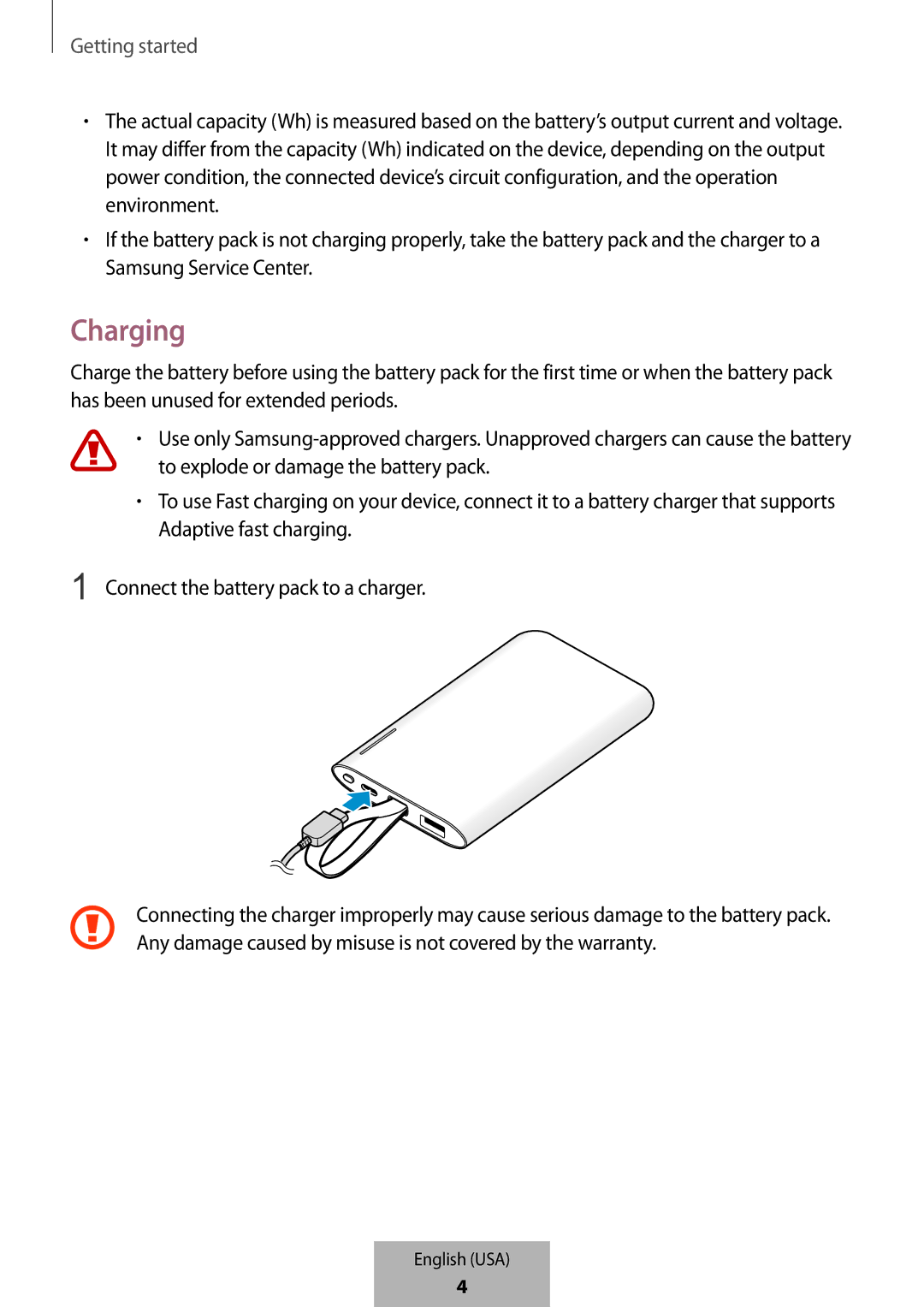 Samsung EB-PG950CSRGRU, EB-PG950CNEGWW, EB-PG950CSEGWW, EB-PG950CNRGRU manual Charging 