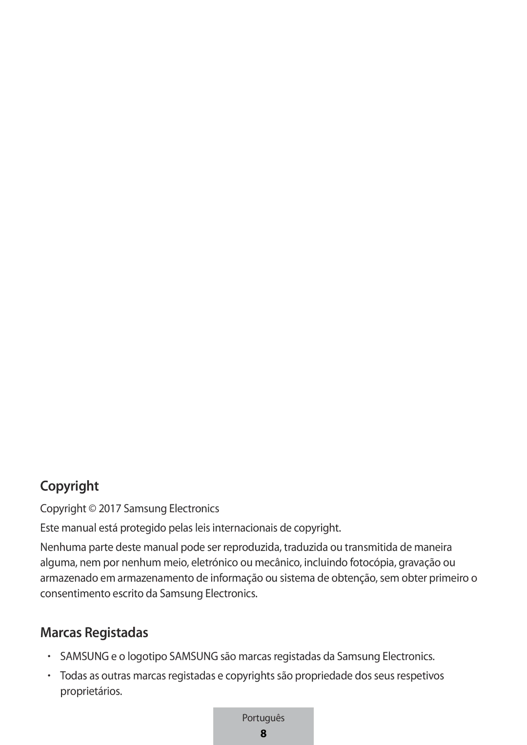 Samsung EB-PG950CNRGRU, EB-PG950CNEGWW, EB-PG950CSEGWW, EB-PG950CSRGRU manual Copyright, Marcas Registadas 