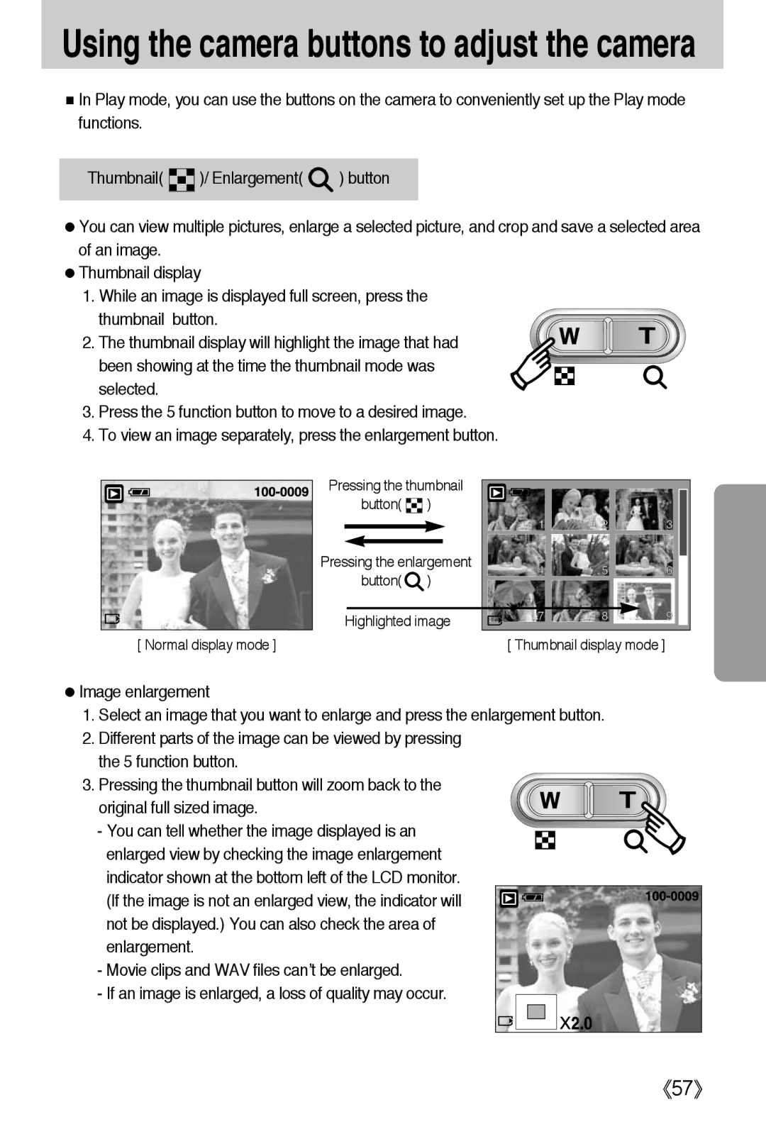 Samsung EC-A40ZZSBA/FR, EC-A40ZZSAA, EC-A40ZZSBA/DE, EC-A40ZZSBA/E1 manual 《57》 