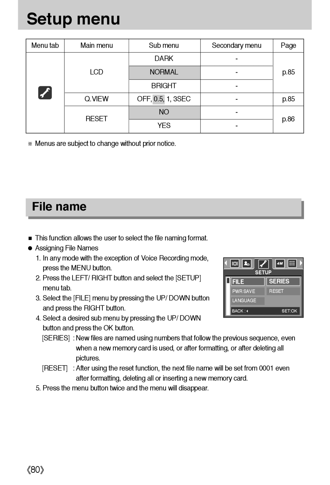 Samsung EC-A40ZZSAA, EC-A40ZZSBA/FR, EC-A40ZZSBA/DE, EC-A40ZZSBA/E1 manual File name, Lcd, Bright 