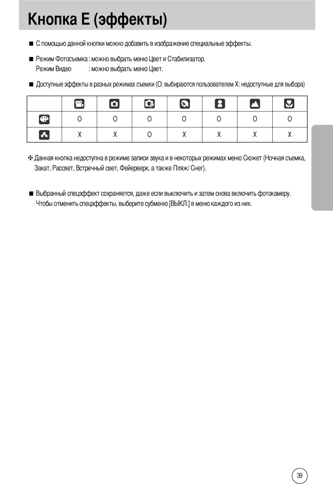 Samsung EC-A40ZZSBA/E1, EC-A40ZZSAA, EC-A40ZZSBA/FR, EC-A40ZZSBA/DE manual Можно выбрать меню 