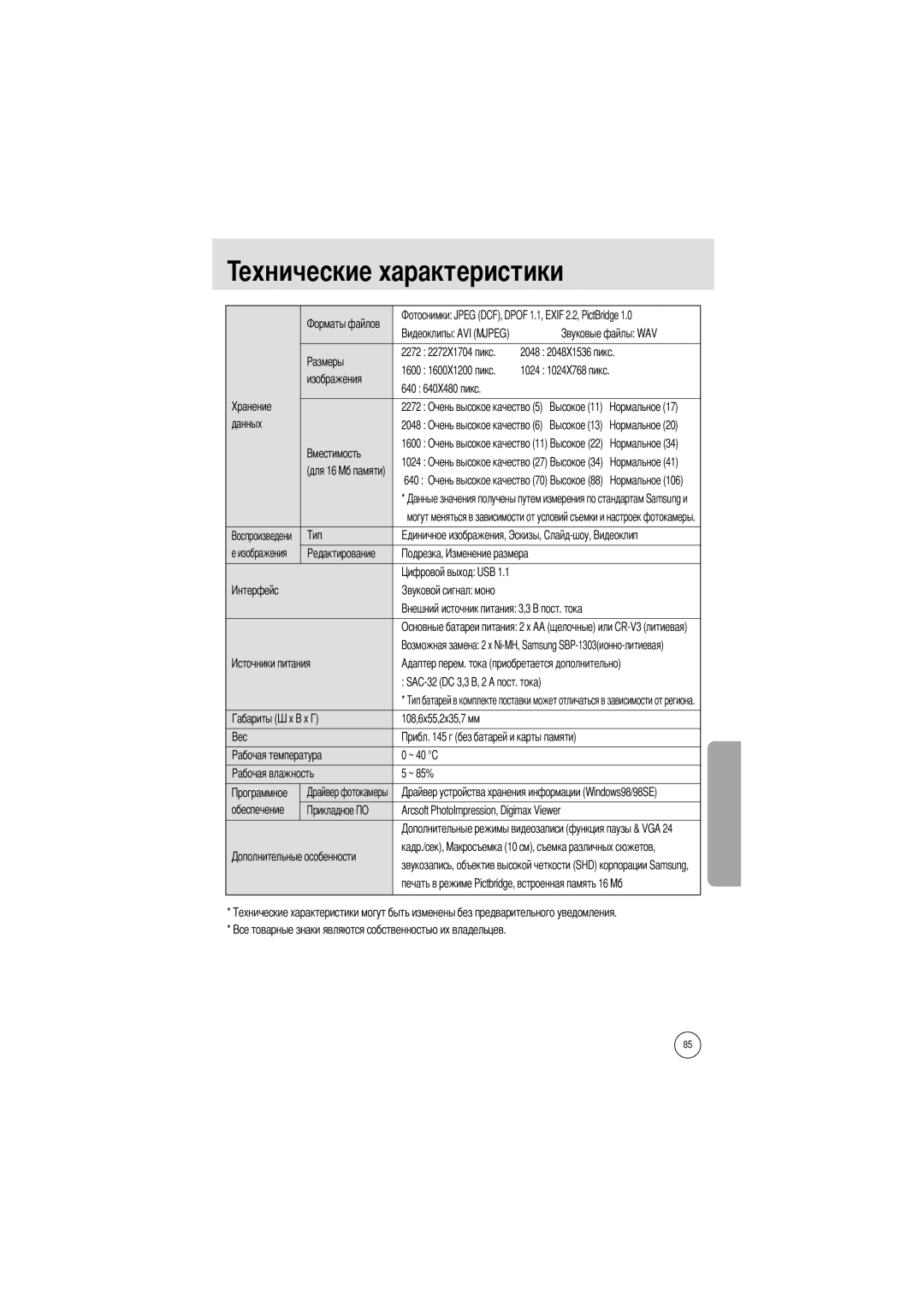 Samsung EC-A4ZZZSAA manual 2048 2048X1536 пикс, 1024 1024X768 пикс, Изображения 640 640X480 пикс, Очень высокое качество 