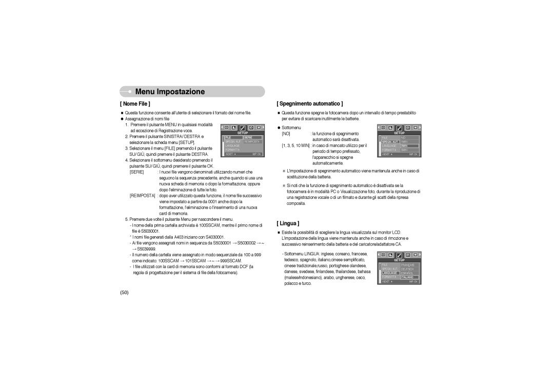 Samsung EC-A503ZRBA/PT, EC-A503ZBBA/E1, EC-A503ZSBA/E1 manual Nome File 