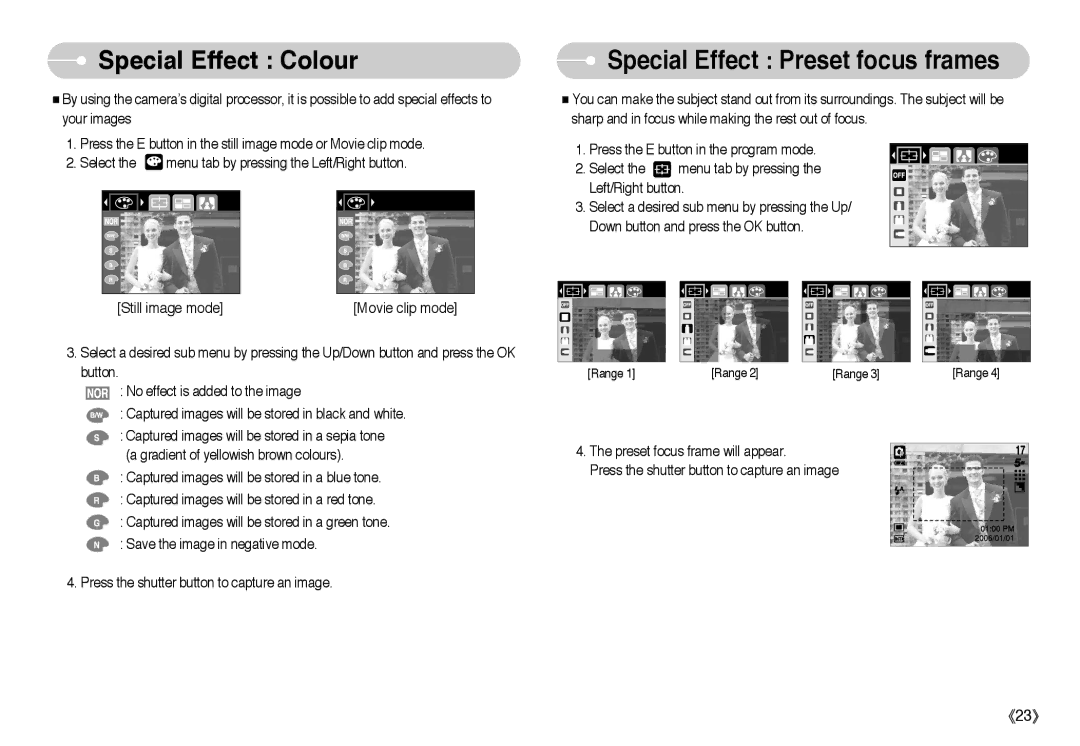 Samsung EC-A503ZSAA, EC-A50ZZSBA/FR, EC-A503ZRBA/PT, EC-A503ZBBA/E1, EC-A503ZSBA/E1 Special Effect Colour, Still image mode 