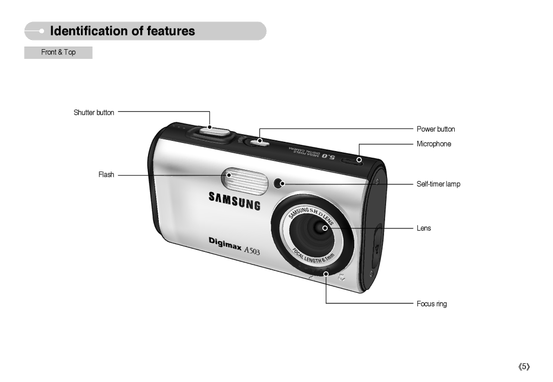 Samsung EC-A403ZSBA/E1, EC-A50ZZSBA/FR, EC-A503ZRBA/PT, EC-A503ZBBA/E1, EC-A503ZSBA/E1, EC-A503ZSAA Identification of features 