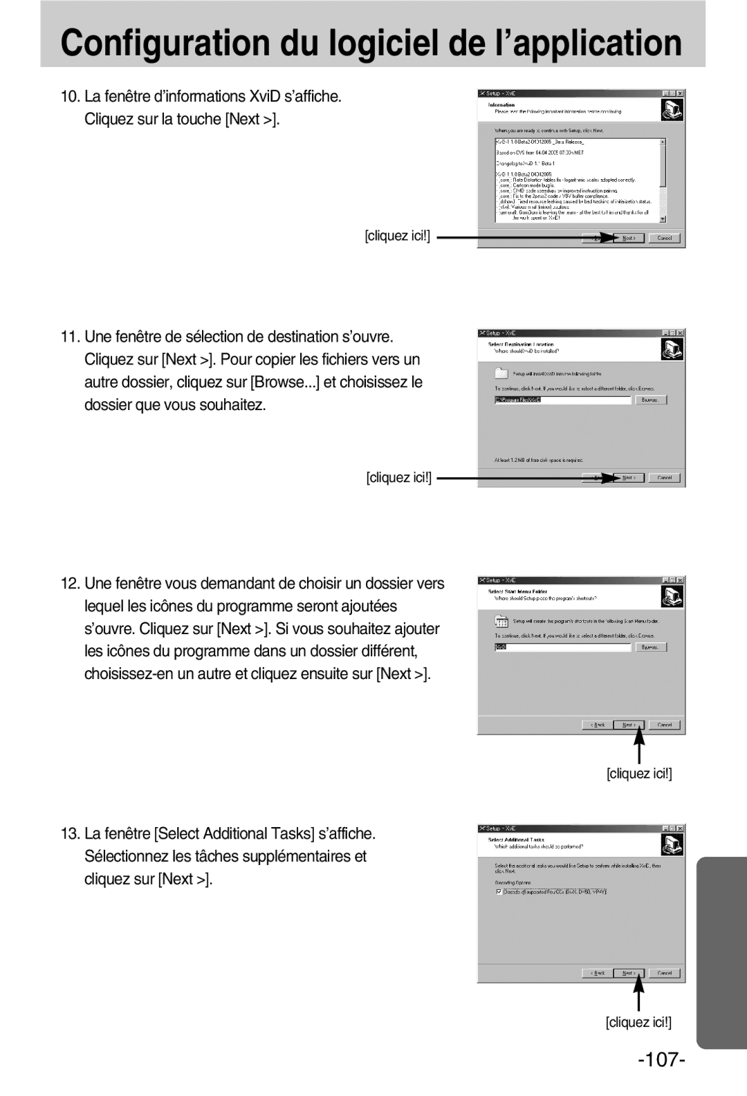 Samsung EC-A50ZZSBA/FR manual 107 