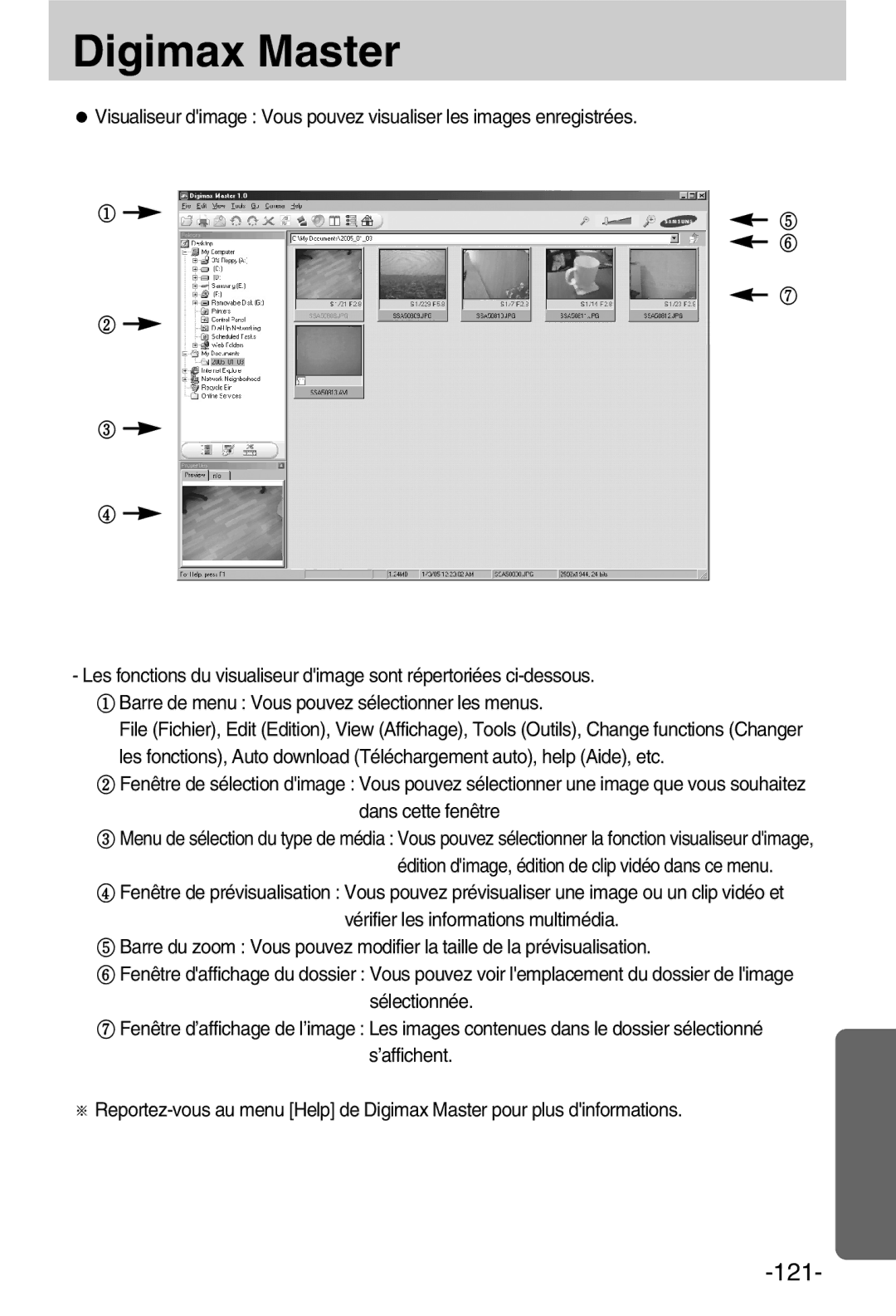 Samsung EC-A50ZZSBA/FR manual Dans cette fenêtre 