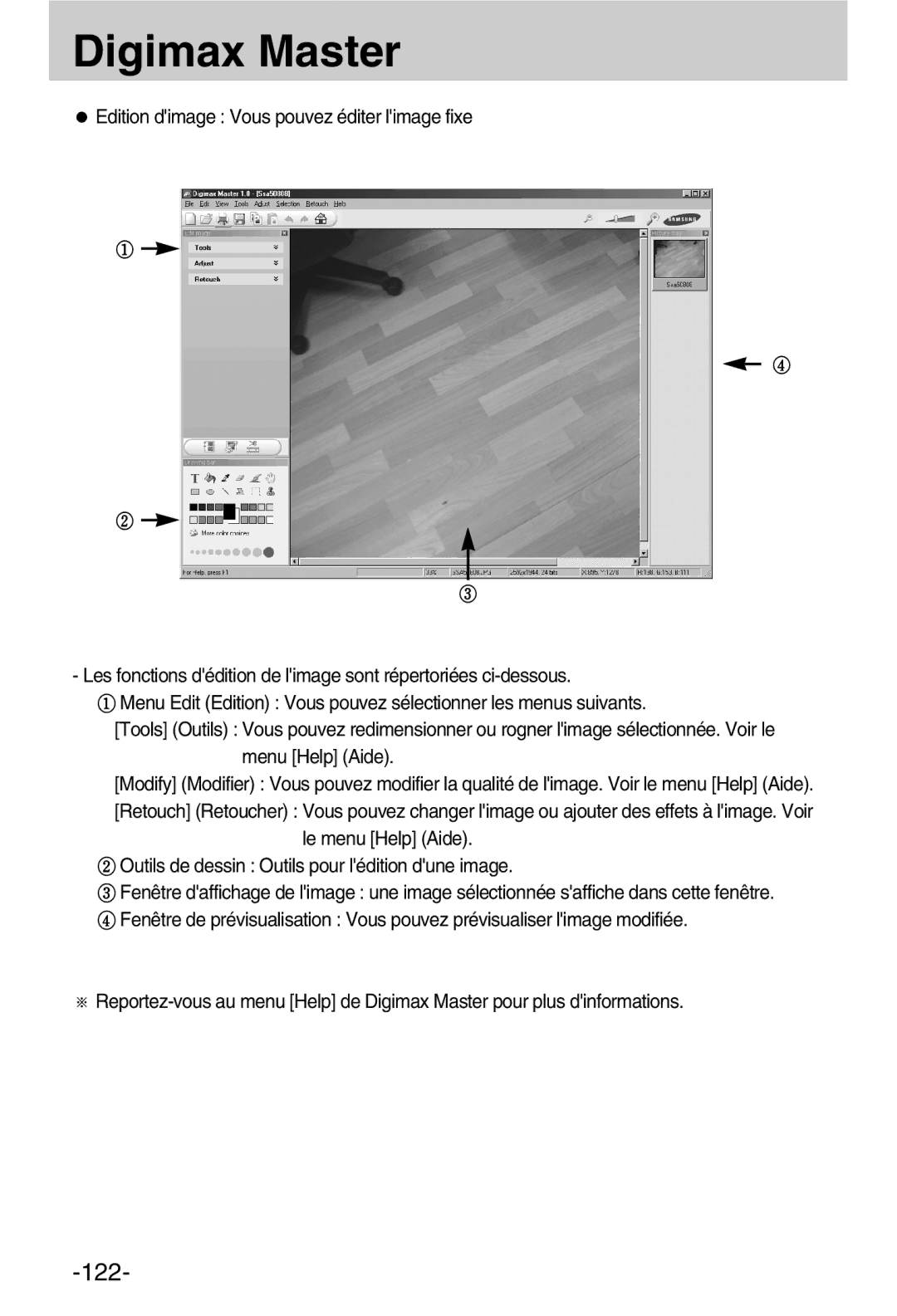 Samsung EC-A50ZZSBA/FR manual 122 