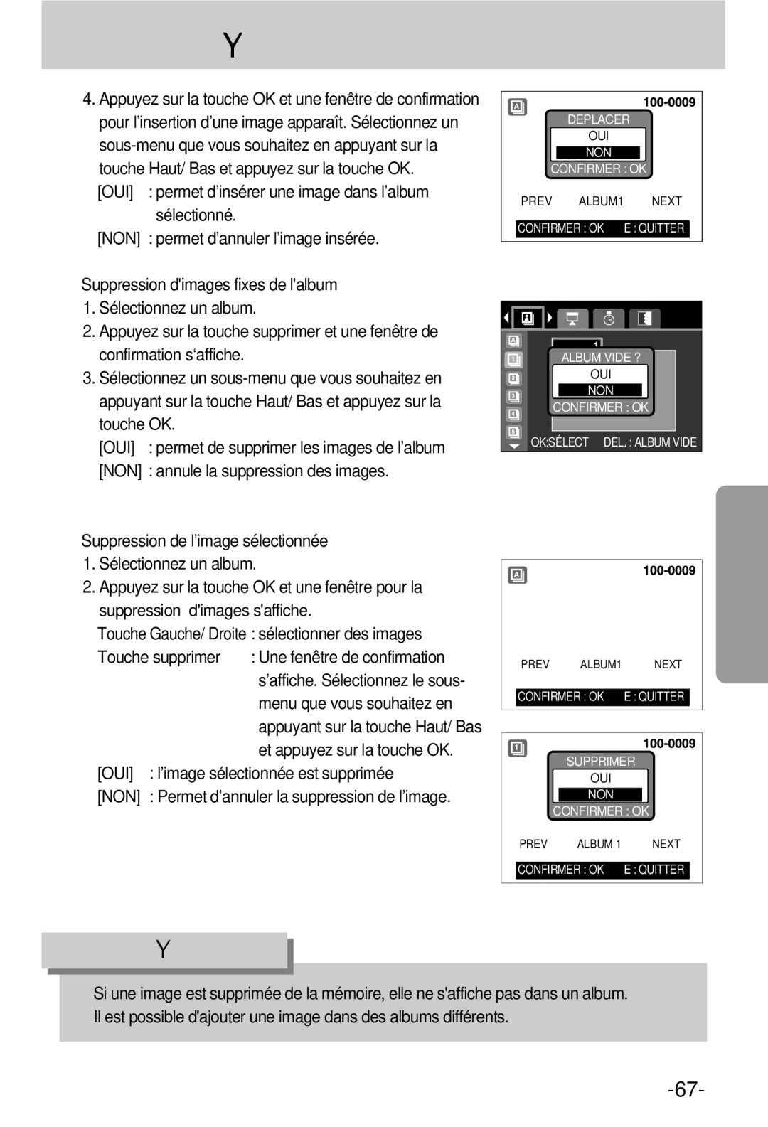 Samsung EC-A50ZZSBA/FR manual Oui, Non 