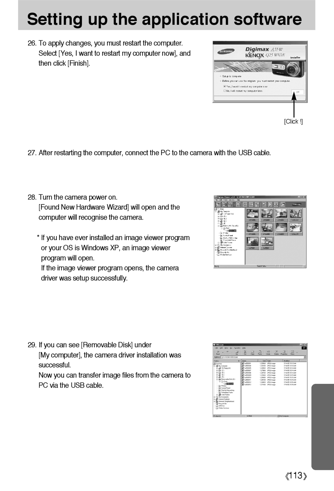 Samsung EC-A55WZSBA/E1, EC-A55WZSBB/E1, EC-A55WZBBA/E1, EC-A55WZSBA/US, EC-A55WZSAA manual 113 