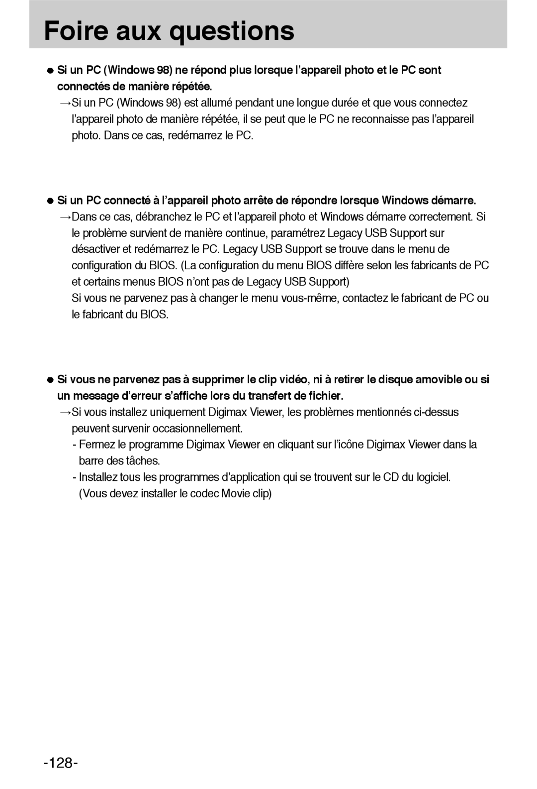 Samsung EC-A55WZSBB/E1, EC-A55WZBBA/E1 manual 128 