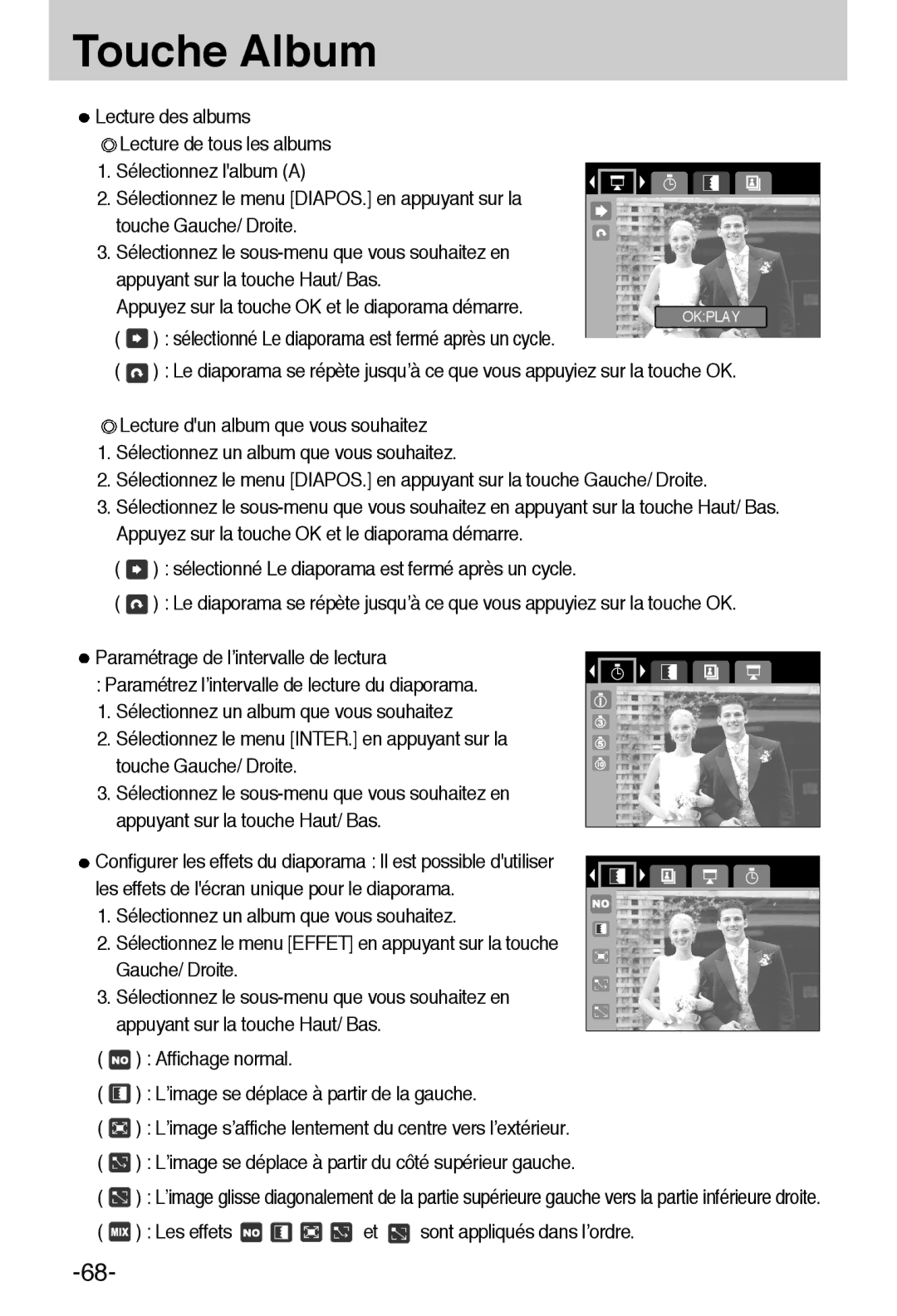 Samsung EC-A55WZSBB/E1, EC-A55WZBBA/E1 manual Les effets et sont appliqués dans l’ordre 