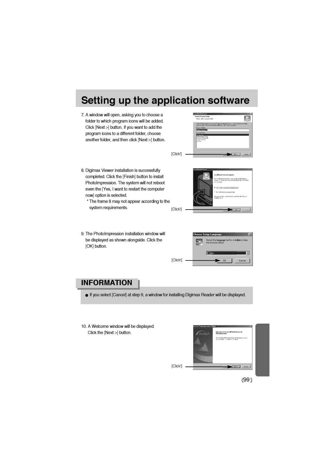 Samsung EC-A6ZZZSAB, EC-A6ZZZSBA/E1, EC-A6ZZZSBB/US, EC-A6ZZZSAA Frame 8 may not appear according to System requirements 