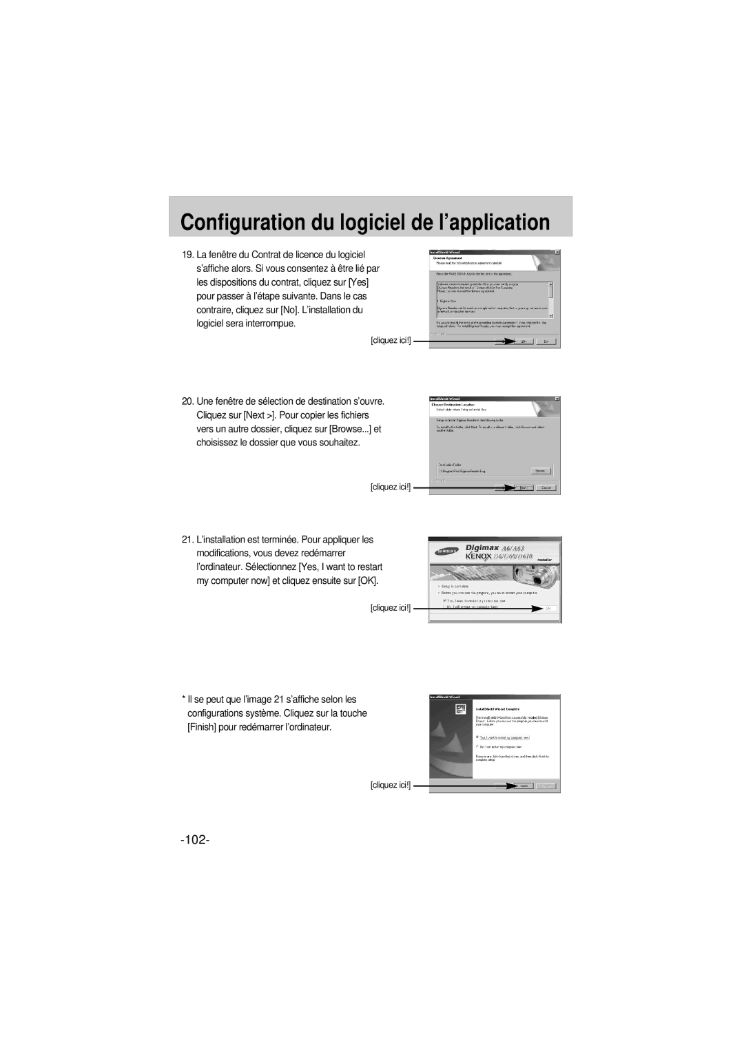 Samsung EC-A6ZZZSBA/E1 manual 102 