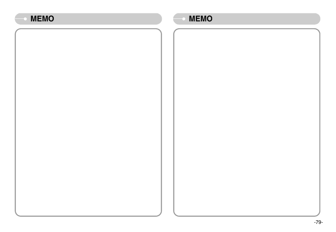 Samsung EC-D1030SBF/E1, EC-D1030BBF/E1 manual Memo 