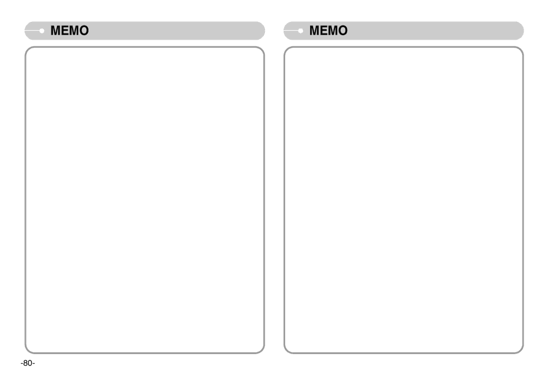 Samsung EC-D1030BBF/E1, EC-D1030SBF/E1 manual Memo 