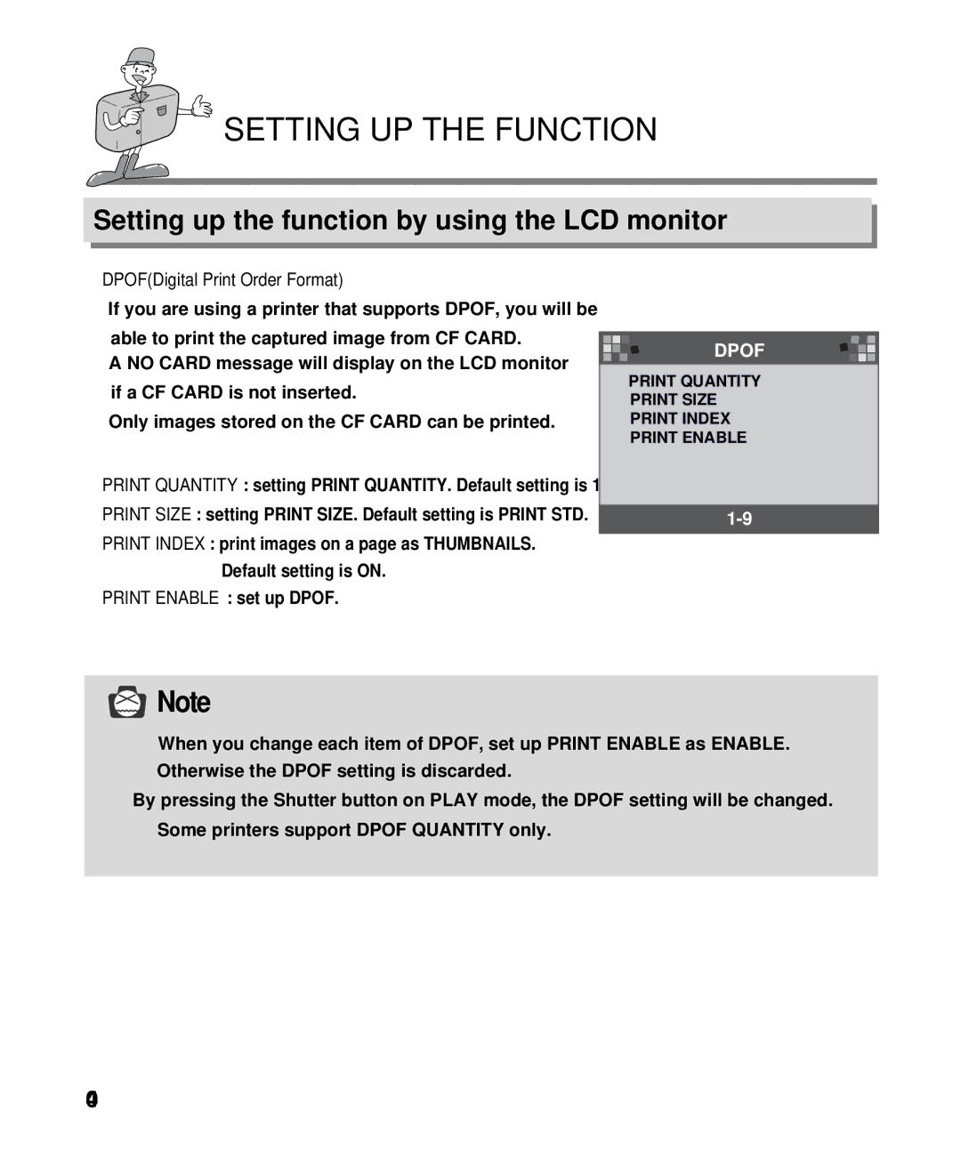 Samsung EC-D130ZSBA/US, EC-D130ZSBA/E1 manual DPOFDigital Print Order Format, Dpof 