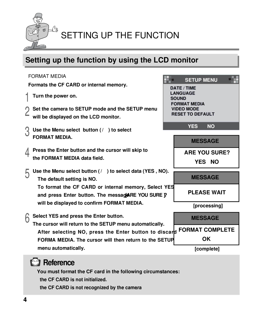 Samsung EC-D130ZSBA/US, EC-D130ZSBA/E1 manual Format Complete, Format Media 