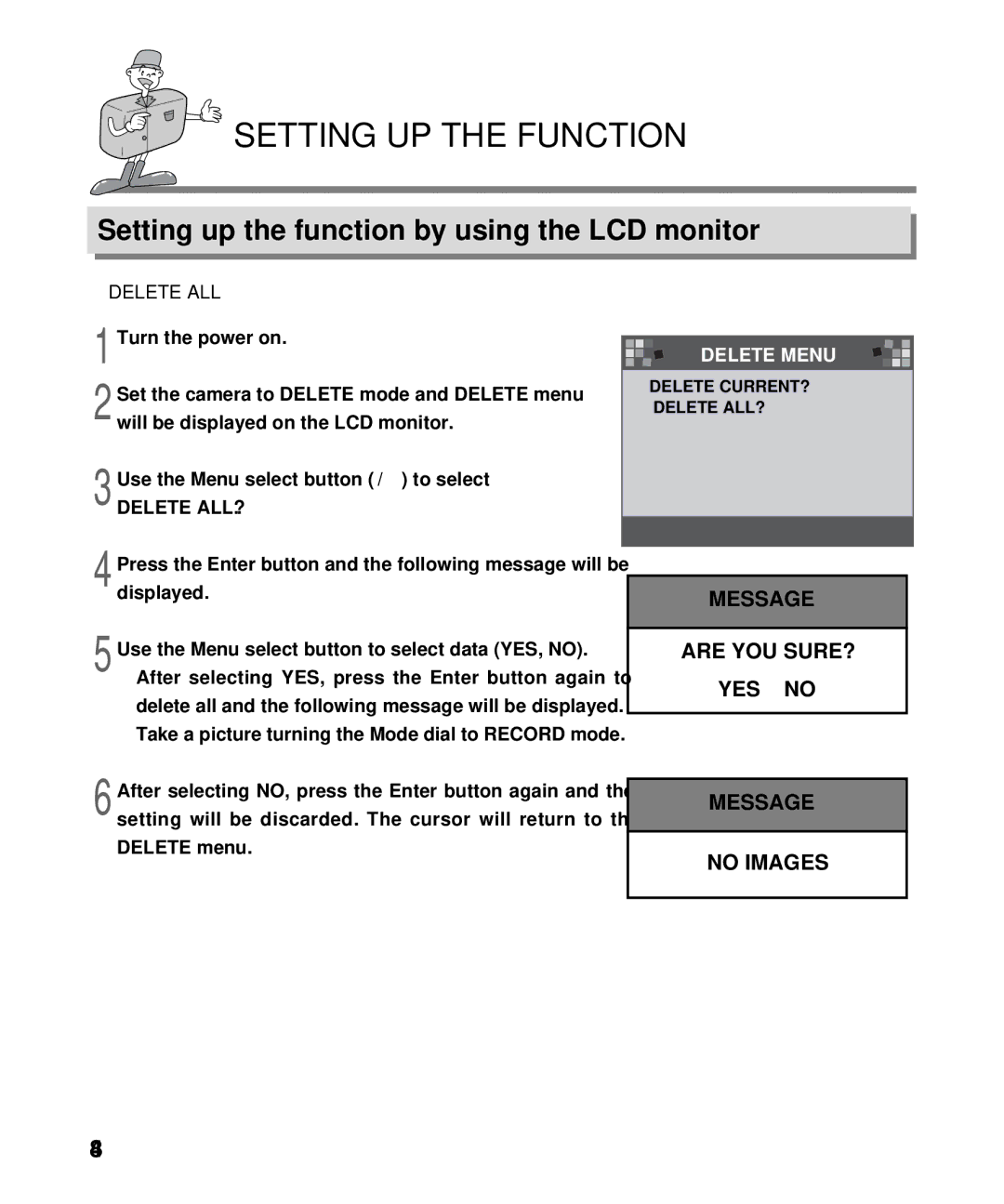 Samsung EC-D130ZSBA/US, EC-D130ZSBA/E1 manual Delete ALL? 