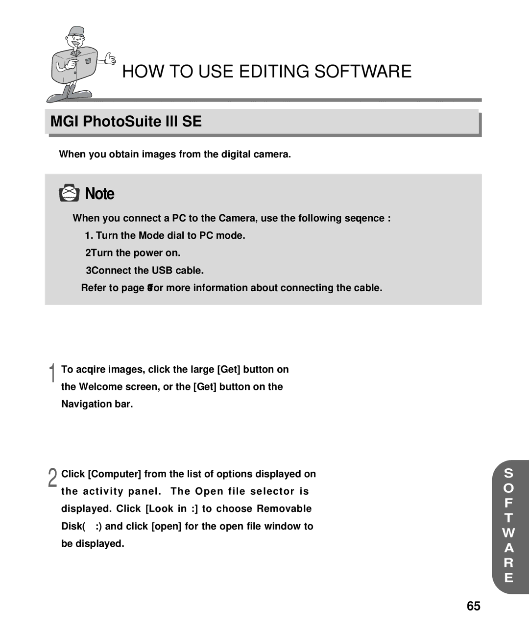 Samsung EC-D130ZSBA/E1, EC-D130ZSBA/US manual HOW to USE Editing Software 