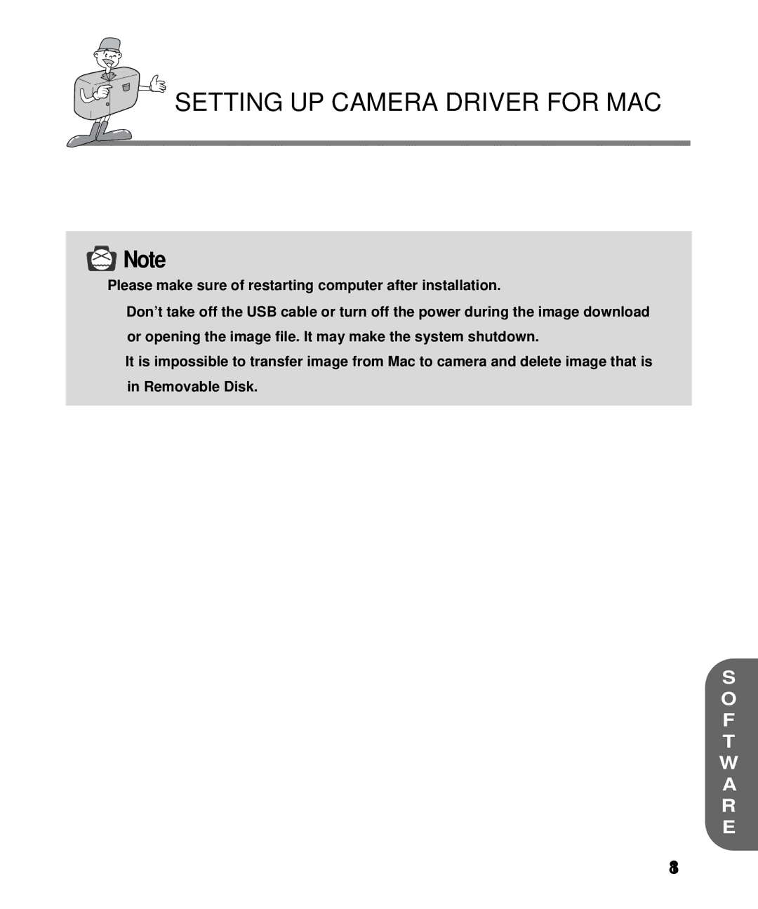 Samsung EC-D130ZSBA/E1, EC-D130ZSBA/US manual Setting UP Camera Driver for MAC 