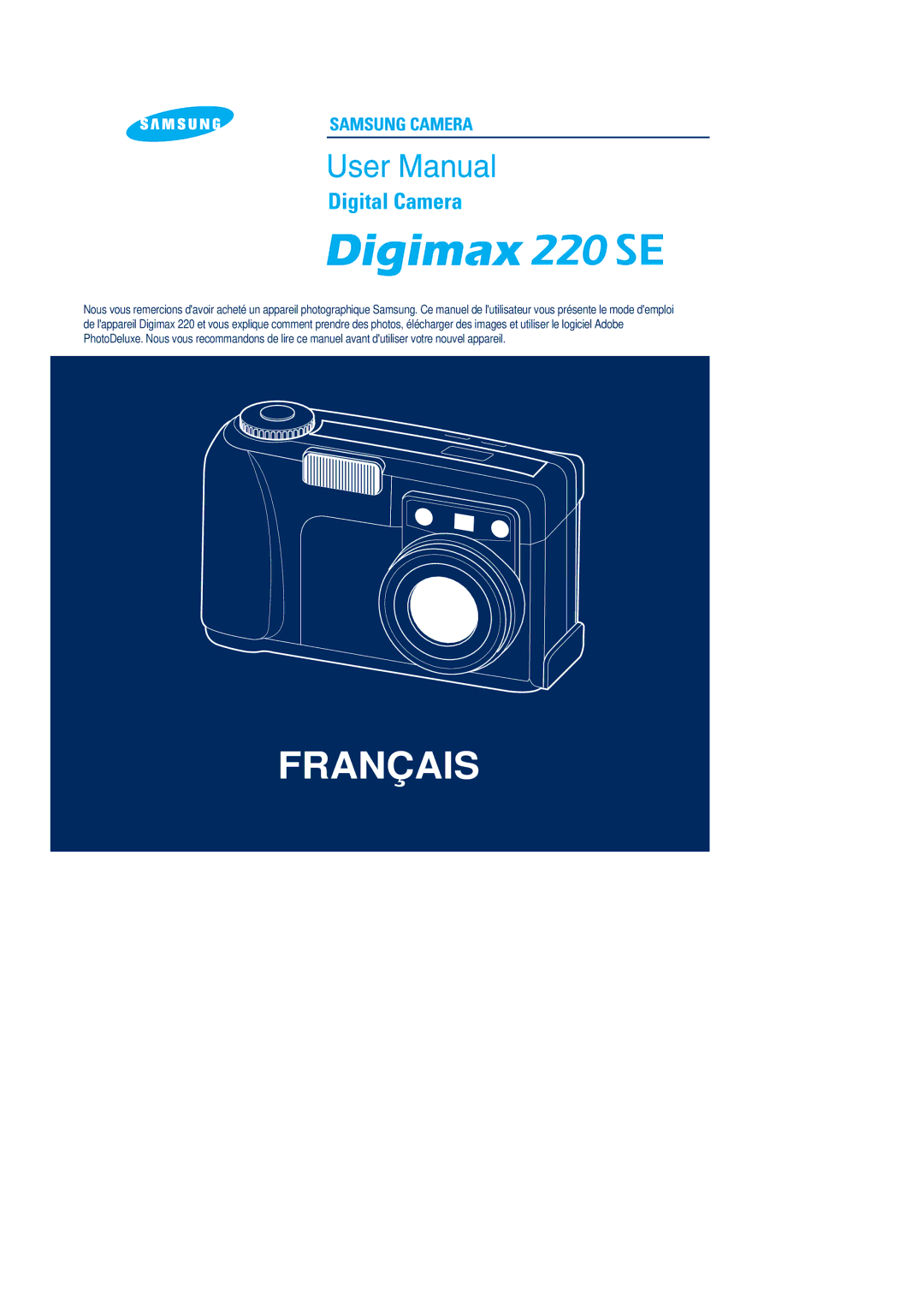 Samsung EC-D220SABA/FR manual Français 